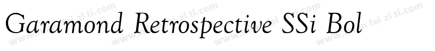 Garamond Retrospective SSi Bold Italic字体转换